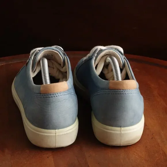 Ecco Sneakers Womens SZ EU 37 US 6 Blue Soft 7 Comfort Walking Casual Low Shoes - Picture 7 of 14
